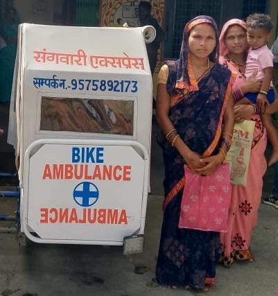 Bike ambulance in remote forest areas: A boon for tribals